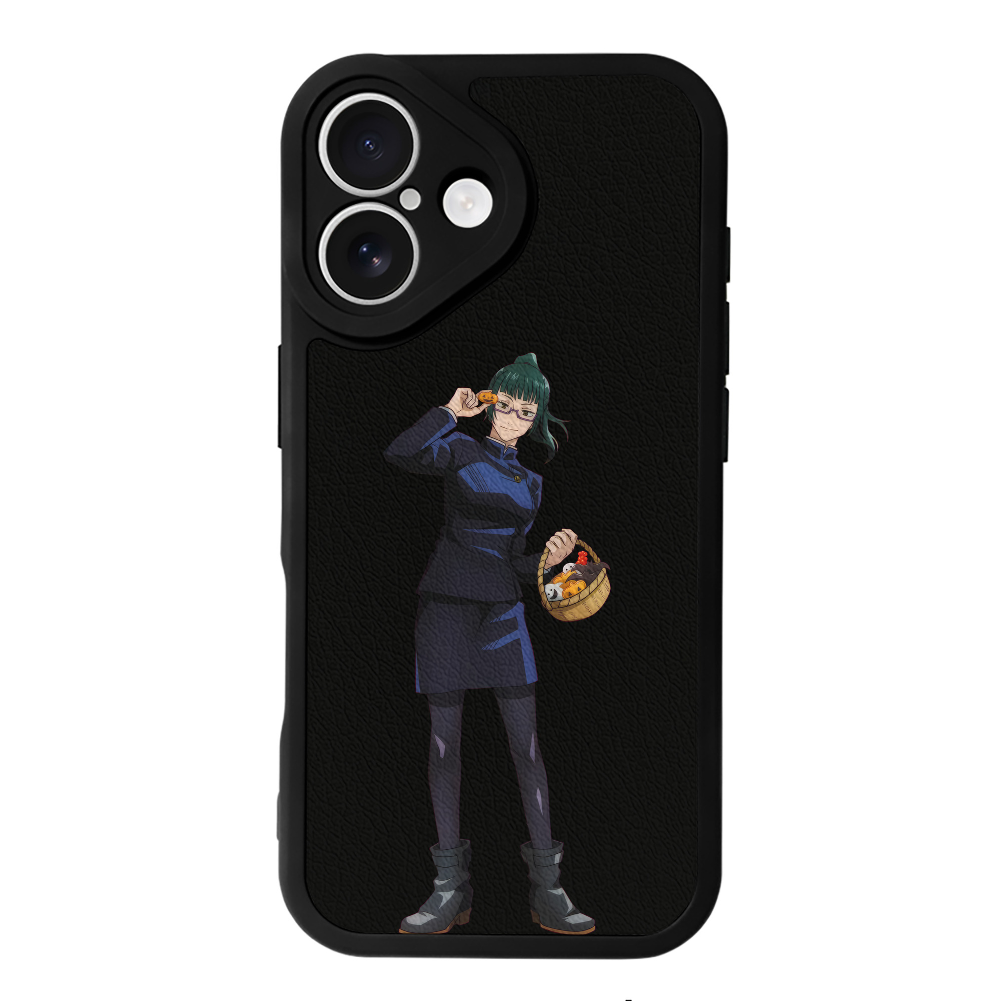 （画像用） 呪術廻戦 Jujutsu Kaisen 【iPhone 16シリーズ対応】シリコンスマホケース（レザー調） 材質：シリコン